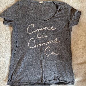 T.La Heather Gray 'Comme Ci Comme Ça' Short Sleeve Tee